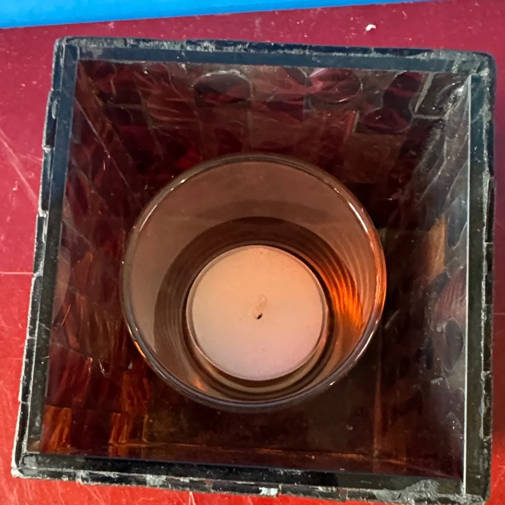 RETIRED - PartyLite GLOBAL AMBIANCE MINI 4” Mosaic Tealight Holder - Picture 4 of 8